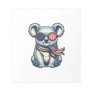 Patriotic Koala Vintage Engraving Shirt Design_1 Notepad