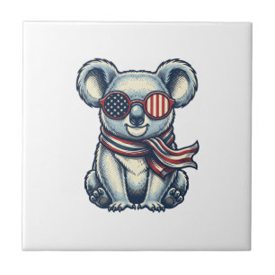 Patriotic Koala Vintage Engraving Shirt Design_1 Tile