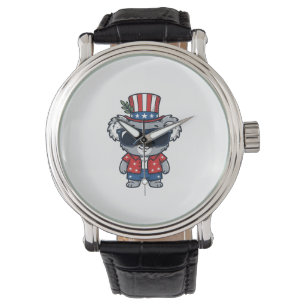 Patriotic Koala Vintage Style Vector Art_1 Watch