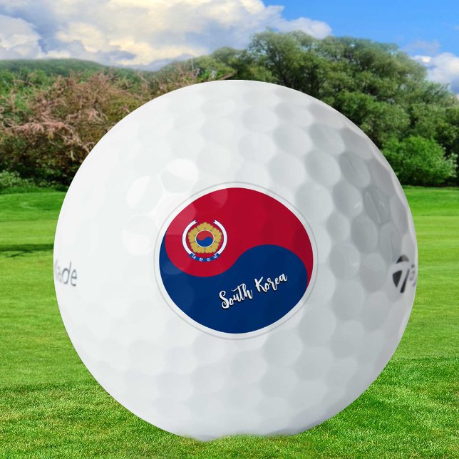 Patriotic Korean Flag Golf Balls, South Korea Golf Balls (Creator Uploaded)