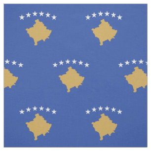 Patriotic Kosovo Flag Fabric
