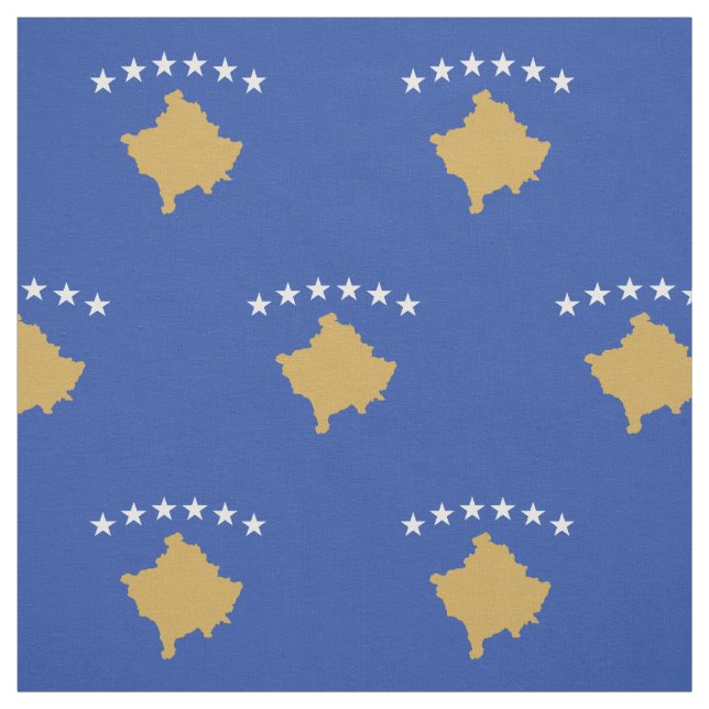 Patriotic Kosovo Flag Fabric (Swatch)
