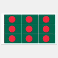 Patriotic labels with flag of Bangladesh