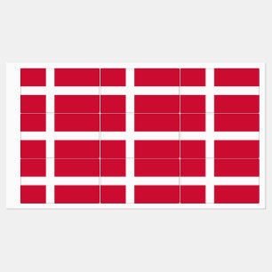 Patriotic labels with flag of Denmark