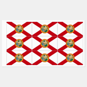 Patriotic labels with flag of Florida State