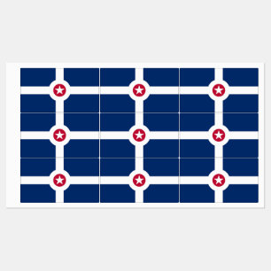 Patriotic labels with flag of Indianapolis