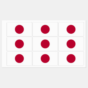 Patriotic labels with flag of Japan