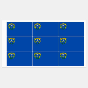 Patriotic labels with flag of Nevada State