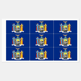 Patriotic labels with flag of New York State