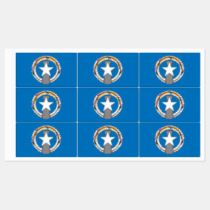 Patriotic labels with flag of Northern Mariana
