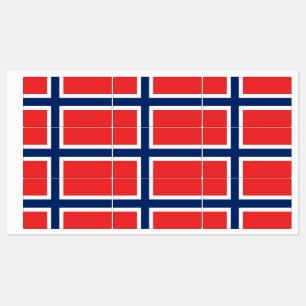 Patriotic labels with flag of Norway