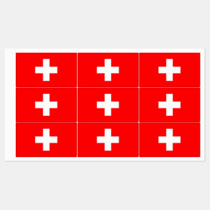 Patriotic labels with flag of Switzerland