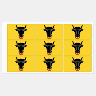 Patriotic labels with flag of Uri canton, Swiss