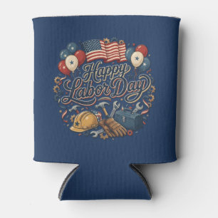 Patriotic Labor Day Can Cooler