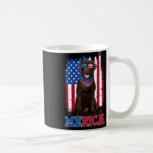 Patriotic Labrador 4th Of July Usa Patriotic Choco Coffee Mug