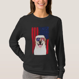 Patriotic Labrador Dog 4th Of July Usa American Fl T-Shirt