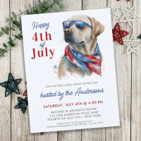 Patriotic Labrador Dog USA Flag 4th Of July Party