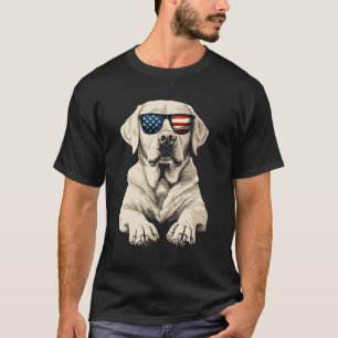 Patriotic Labrador Retriever Dog USA Flag 4th Of J T-Shirt
