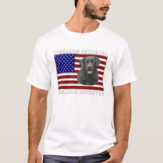 Patriotic Labrador Retriever T-Shirt (Front)