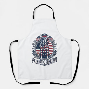 Patriotic Labrador Retriever Vector Graphic Tee_1 Apron