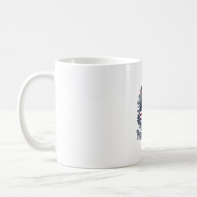 Patriotic Labrador Retriever Vector Graphic Tee_1 Coffee Mug (Left)