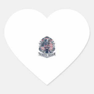 Patriotic Labrador Retriever Vector Graphic Tee_1 Heart Sticker