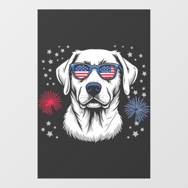 Patriotic Labrador with USA Shades (Sheet)