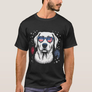 Patriotic Labrador with USA Shades T-Shirt