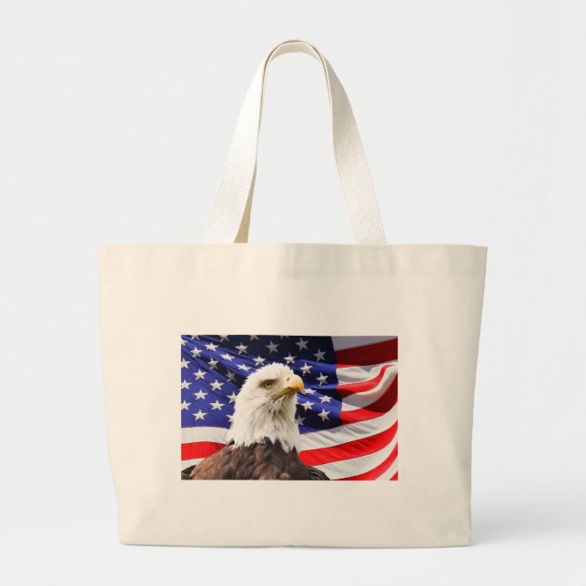 Patriotic Large Tote Bag (Front)