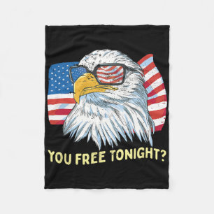 Patriotic Ld Eagle America Independence Day 4th Ju Fleece Blanket