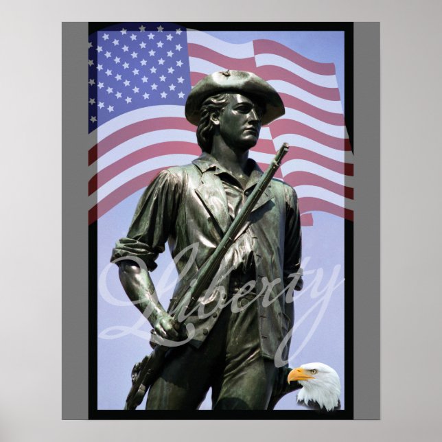 Patriotic Liberty Minuteman Poster (Front)