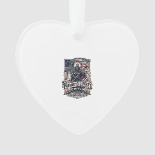 Patriotic Liberty Reaper Dark Patriot Skeleton & R Ornament