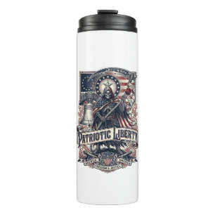 Patriotic Liberty Reaper Dark Patriot Skeleton & R Thermal Tumbler