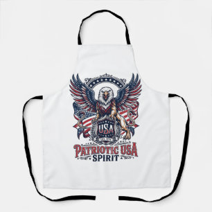 Patriotic Lion Eagle Guardian Animal Hybrid Patrio Apron
