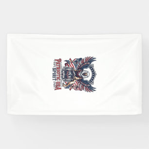 Patriotic Lion Eagle Guardian Animal Hybrid Patrio Banner
