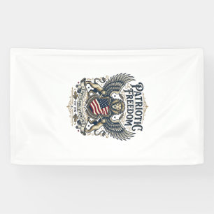 Patriotic Lion Eagle Guardian Animal Hybrid Patrio Banner