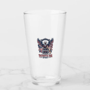 Patriotic Lion Eagle Guardian Animal Hybrid Patrio Glass