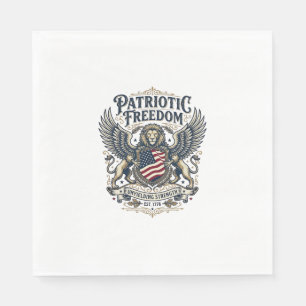 Patriotic Lion Eagle Guardian Animal Hybrid Patrio Napkin