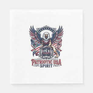 Patriotic Lion Eagle Guardian Animal Hybrid Patrio Napkin