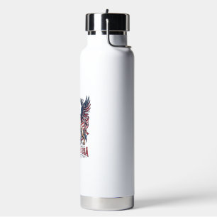 Patriotic Lion Eagle Guardian Animal Hybrid Patrio Water Bottle