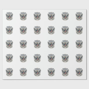 Patriotic Lion Eagle Guardian Animal Hybrid Patrio Wrapping Paper