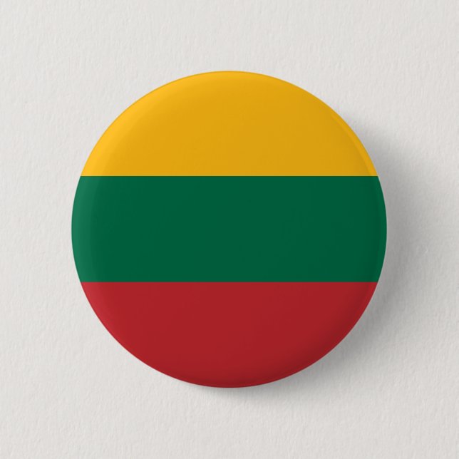 Patriotic Lithuania Flag 6 Cm Round Badge (Front)