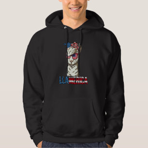 Patriotic Llama Usa 4th Of July Red White And Blue Hoodie