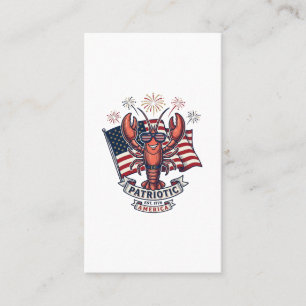 Patriotic Lobster Flag Vintage Engraving T-Shirt_1 Business Card