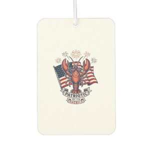 Patriotic Lobster Flag Vintage Engraving T-Shirt_1 Car Air Freshener