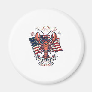 Patriotic Lobster Flag Vintage Engraving T-Shirt_1 Magnet