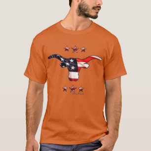 Patriotic - Longhorn Steer T-Shirt