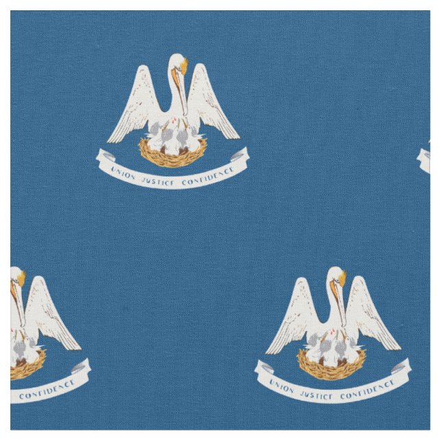 Patriotic Louisiana State Flag Fabric (Close Up)