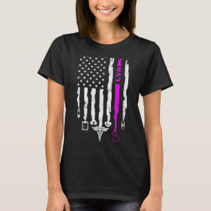 Patriotic LVN USA Flag Nurses Week  4th of July T-Shirt