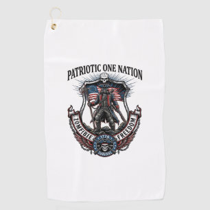 Patriotic Mad Road 1776 Warrior Zombie Apocalypse Golf Towel